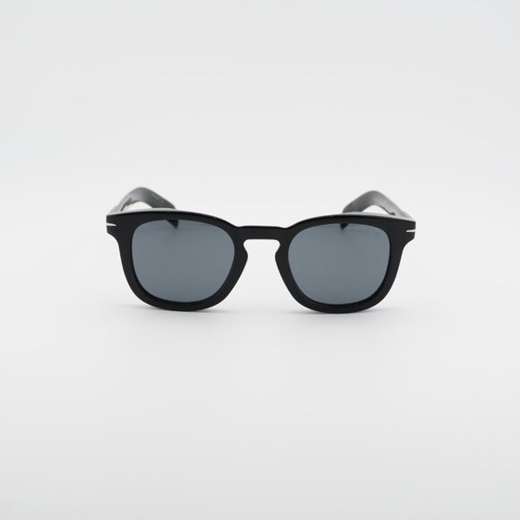 David Beckham DB 7030/S 0807 T4 Sunglasses Black Square Frame, Mirror Lenses - Picture 2 of 9